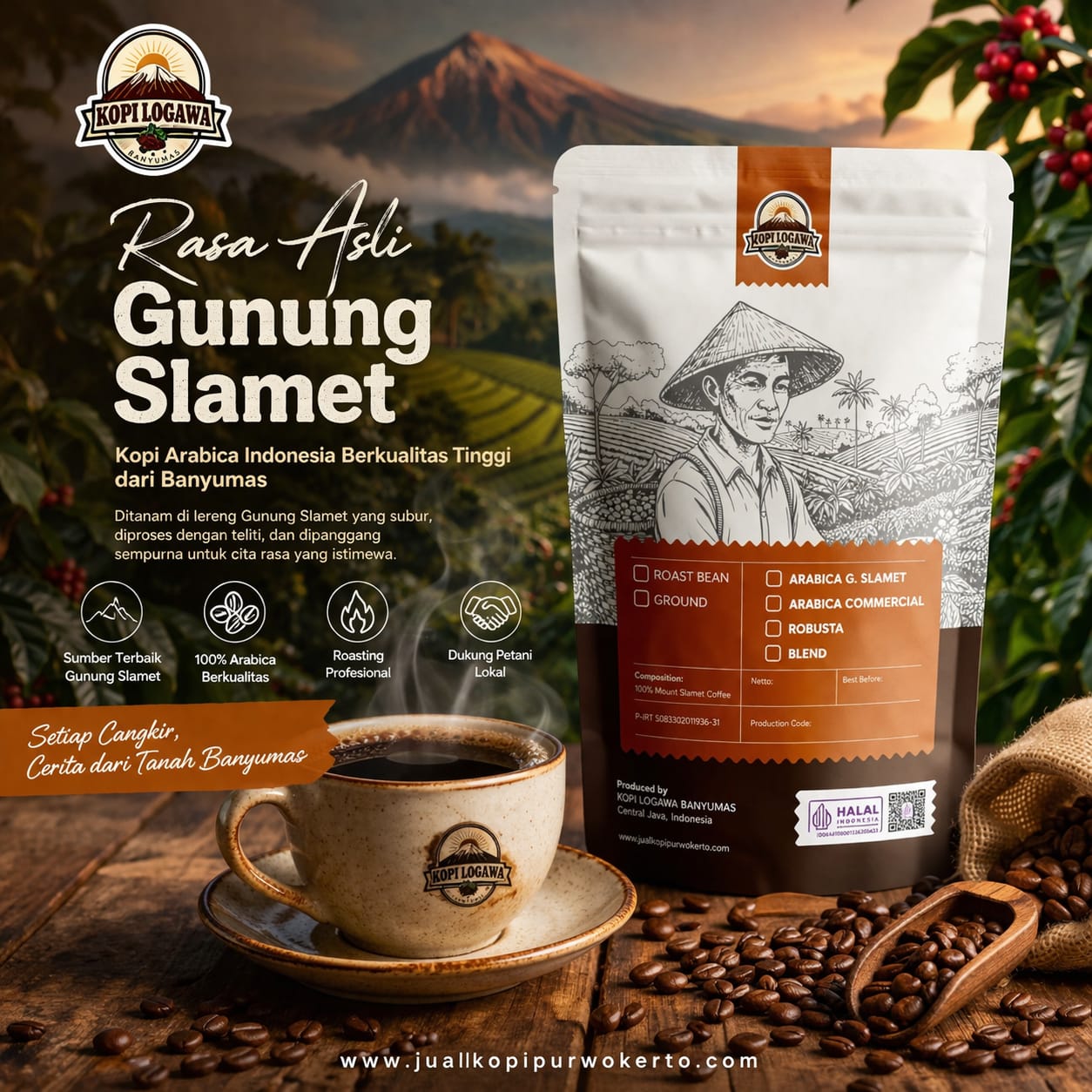 Kopi Logawa Grosir Kopi Gunung Slamet Berkualitas dari Banyumas